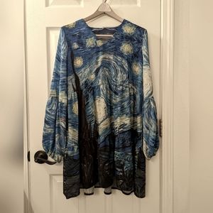 Starry night midi dress
